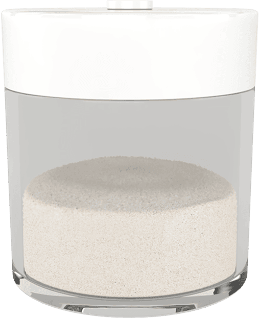 lyophilization jar filled