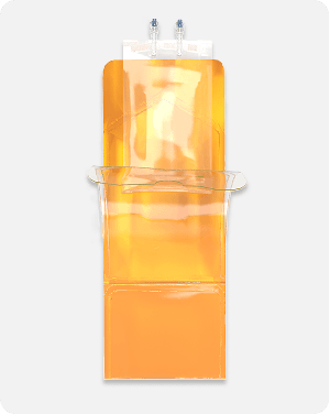 Double-sided two pocket peel pouch