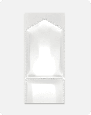 Chevron peel pouch with label pocket