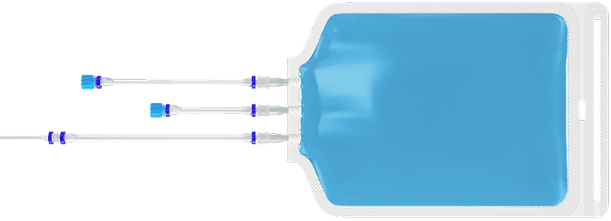 Triple Ported 1L Waste Bag - Blue