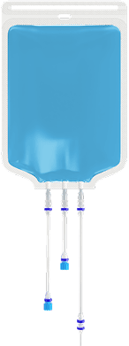 Triple Ported 1L Waste Bag - Blue
