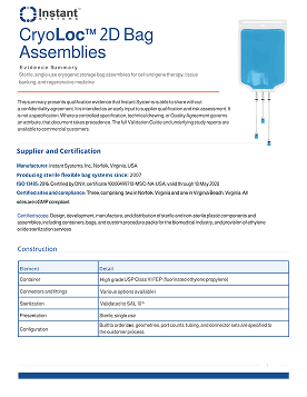 CryoLoc™ 2D Bag Assemblies 1